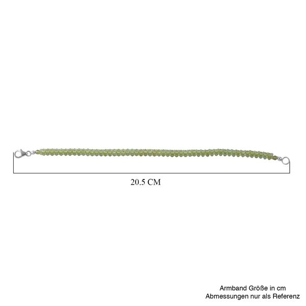 Nat&uuml;rliches Peridot Armband, ca. 20 cm, 925 Silber rhodiniert, ca. 27.50 ct image number 4