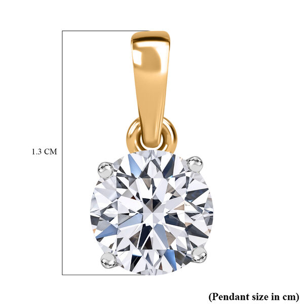 LUXURIANT DIAMOND- SGL zertifizierter VS-EF Labor Diamant Anh&auml;nger und Ohrringe in 375 Gelbgold image number 6