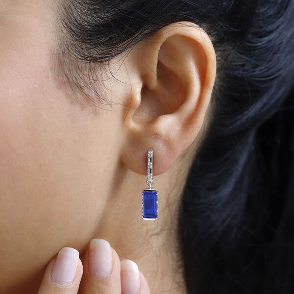 Ceylonfarbener Quarz Ohrringe, ca. 3,92 ct. image number 3