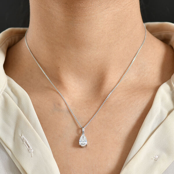 LUXURIANT IGI zertifizierter VS2-G Labor Tropfen Diamant Anh&auml;nger in 950 Platin - 2 ct. image number 3