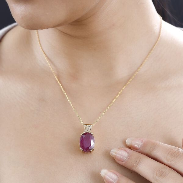 Royal Bali Kollektion- Afrikanischer Rubin und Diamant-Anhänger - 15,27 ct. image number 9