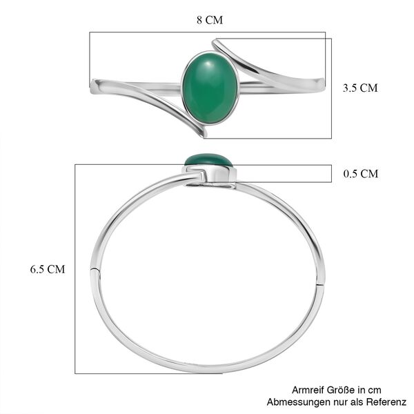 Verde Onyx Armreif ca. 19 cm Edelstahl ca. 17.75 ct image number 6
