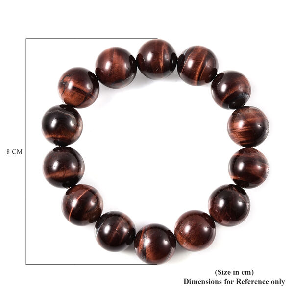 Rotes Tigerauge Armband ca. 17,8-19 cm flexibel lange 925 Silber ca. 433,5 Ct image number 6