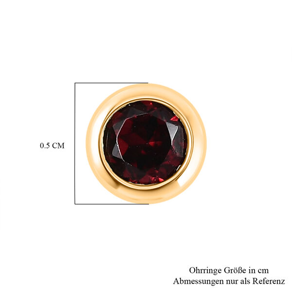 Mosambik Granat Ohrringe, 925 Silber 750 Gelbgold Vermeil - 0,70 ct. image number 4