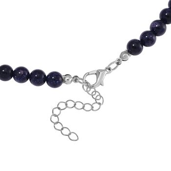 Blaue Sandstein Halskette, 45 cm - 220 ct.