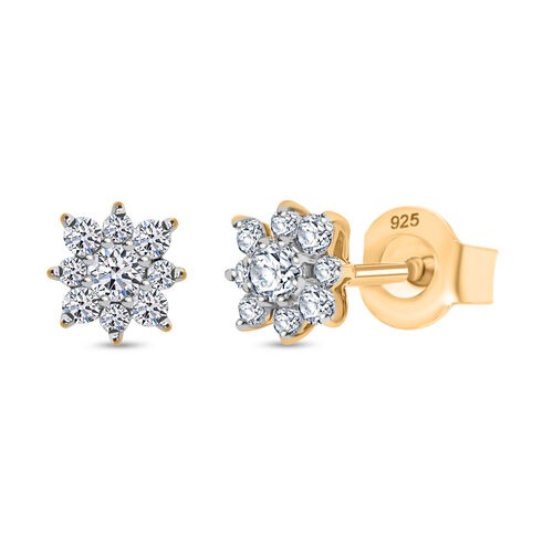 LUXURIANT DIAMOND - Lab Grown Diamant SI-GH Ohrringe 925 Silber Gelbgold Vermeil ca. 0.33 ct image number 0
