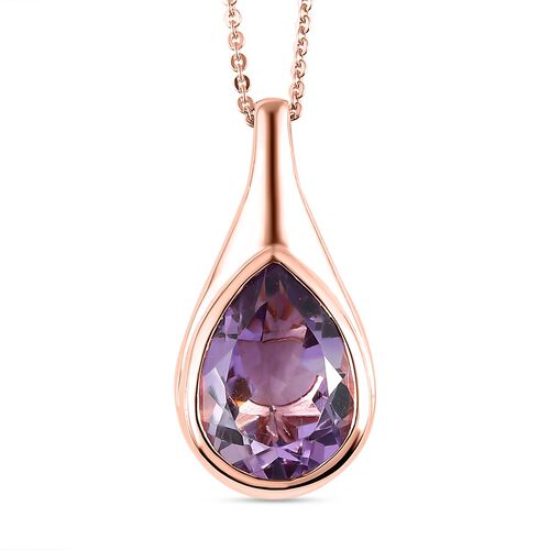 AA Rose De France Amethyst-Anhänger mit Kette - 4,88 ct. image number 0