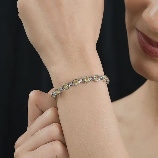 Citrin Armband ca. 19 cm Edelstahl ca. 7,70 ct. image number 3