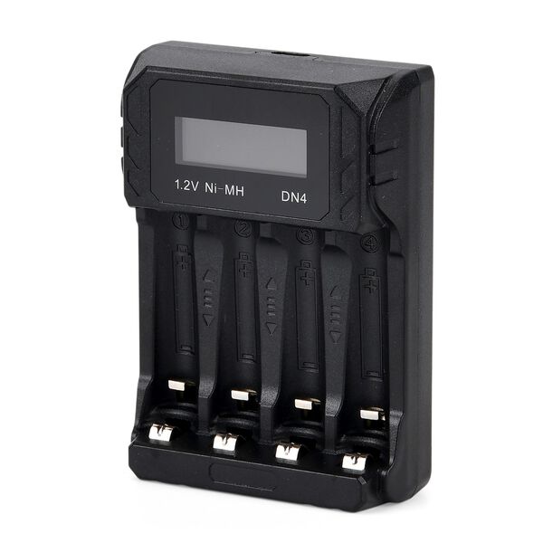 Kompakt-Ladeger&auml;t f&uuml;r AA/AAA NiMH - 4 Sch&auml;chte, LCD, USB image number 4