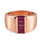 Afrikanischer Rubin-Ring, (Fissure gefüllt), 925 Silber rosévergoldet image number 0