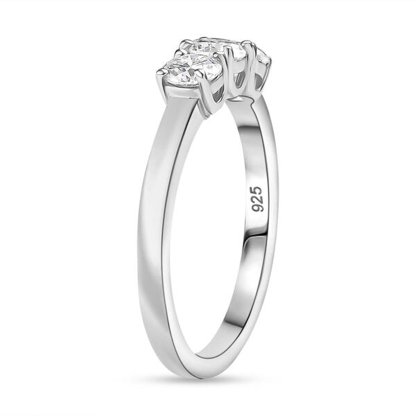 Moissanit Ring, 925 Silber platiniert - 0,68 ct. image number 4