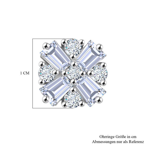 D'Joy Moissanit Ohrringe 925 Silber rhodiniert ca. 1,87 ct. image number 5