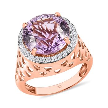 Rose De France Amethyst und Zirkon Ring - 6,98 ct.
