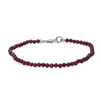 Rotes Granat 19cm Armband - 16 ct.