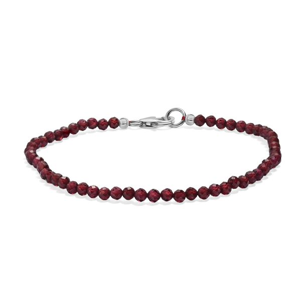 Rotes Granat 19cm Armband - 16 ct.