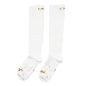 SANKOM Kompressionsstrümpfe, L-XL, Weiß, Größe 42-46