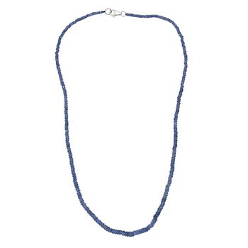 AAAA ceylonfarbene Saphir 45cm Halskette in 950 Platin - 47,98 ct.