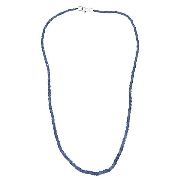 AAAA ceylonfarbene Saphir 45cm Halskette in 950 Platin - 47,98 ct. image number 4