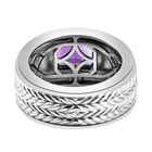 Afrikanischer Amethyst und weißer Zirkon-Ring - 1,05 ct. image number 5