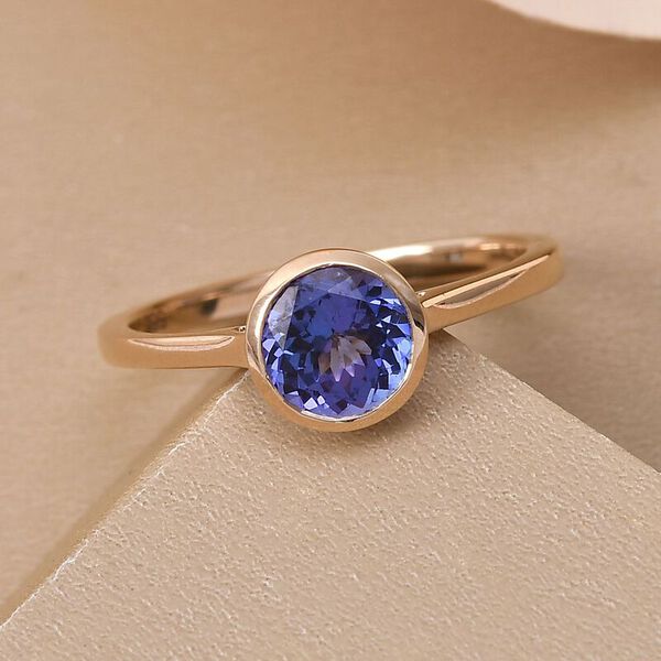 AA Tansanit-Ring, 585 Gold  ca. 1,31 ct image number 2