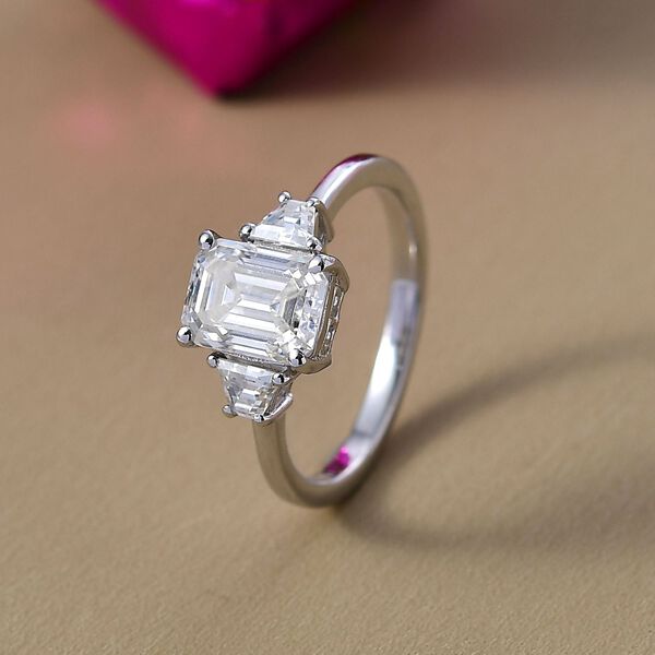 D'Joy Moissanit Ring 925 Silber rhodiniert (Größe 17.00) (10-15 Werktage Lieferzeit) ca. 2.94 ct image number 1
