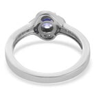 Tansanit und Zirkon-Ring, 925 Silber platiniert  ca. 0,54 ct image number 5