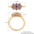 Lila Saphir Cluster Ring, 925 Silber vergoldet, 0,83 ct. image number 6