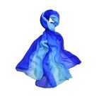 LA MAREY handgemalter Damen Schal aus Seide-Chiffon, Blau image number 0