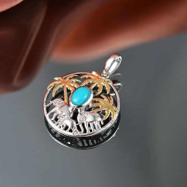 D&rsquo;joy Sleeping Beauty T&uuml;rkis Anh&auml;nger 925 Silber rhodiniert ca. 0.71 ct image number 2