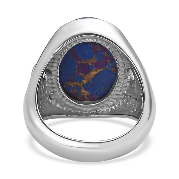 Lila T&uuml;rkis, Wei&szlig;er Topas Ring, Edelstahl (Gr&ouml;&szlig;e 21.00) ca. 9.04 ct image number 6