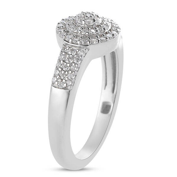 88 Facetten Moissanit Ring 925 Silber platiniert  ca. 0,61 ct image number 5