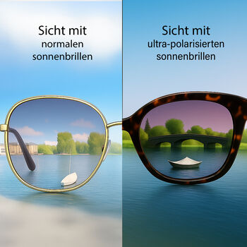 SOLE UND LUCE Swiss Eyewear Sonnenbrille mit polarisierenden Gl&auml;sern und UV400 Schutzfunktion, Schwarz