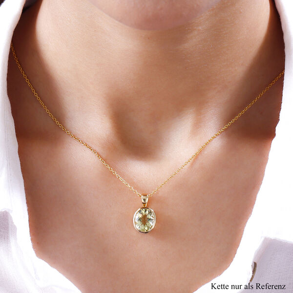 Ouro Verde-Quarz Anh&auml;nger, 925 Silber vergoldet ca. 3,23 ct image number 2