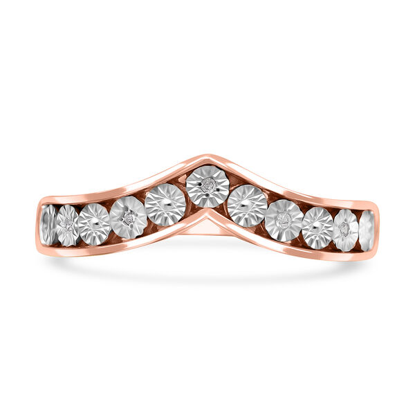 Wishbone Diamond Ring, 925 Silber mit Ros&eacute;gold Vermeil image number 0