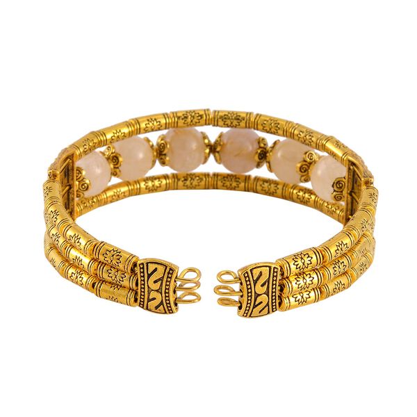 Golden strahlen Quarz Armband, 18 cm - 43 ct. image number 5