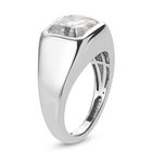 Petalit Solitär Ring 925 Silber Platin-Überzug image number 4
