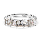 J Francis J Francis gefertigt mit SWAROVSKI Weißer Swarovski Kristall Ring Messing (Größe 17.00)