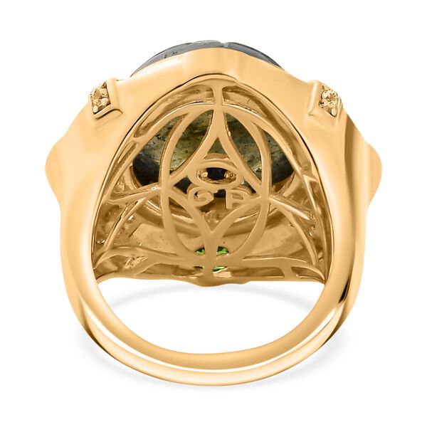 GP Italian Garden Kollektion- Labradorit, Chromdiopsid, Zirkon und blauer Saphir-Ring - 13,06 ct. image number 6