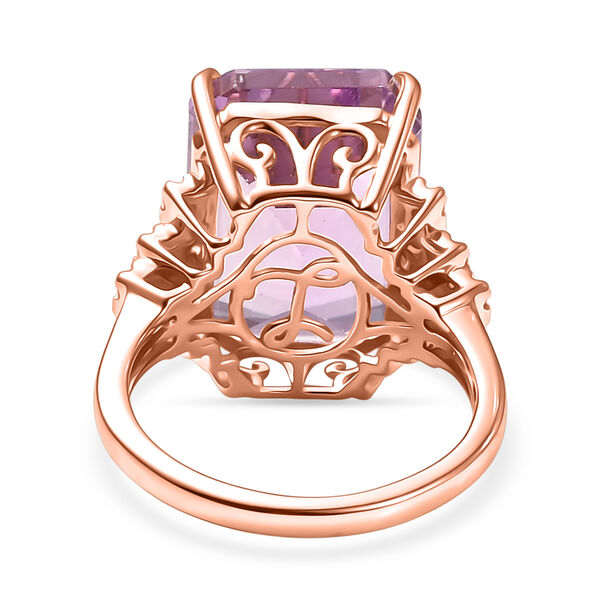 LUXORO AAA Patroke Kunzit, Wei&szlig;er Diamant Ring 585 Rosa Gold (Gr&ouml;&szlig;e 18.00) ca. 14.87 ct image number 5