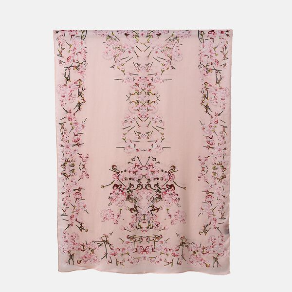 LA MAREY - 100% Maulbeeren-Seidenschal, Chiffon, 60x170 cm, Hellrosa image number 9