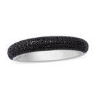 Schwarzer Spinell Ring 925 Silber rhodiniert (Größe 16.00) ca. 0,81 ct