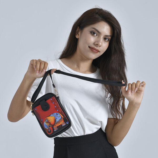 Stilvolle und kompakte Handytasche mit Elefantenmotiv image number 3