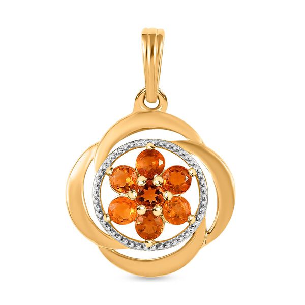 2er-Set- AA Madeira Citrin Ohrringe und Anh&auml;nger - 1,68 ct. image number 3