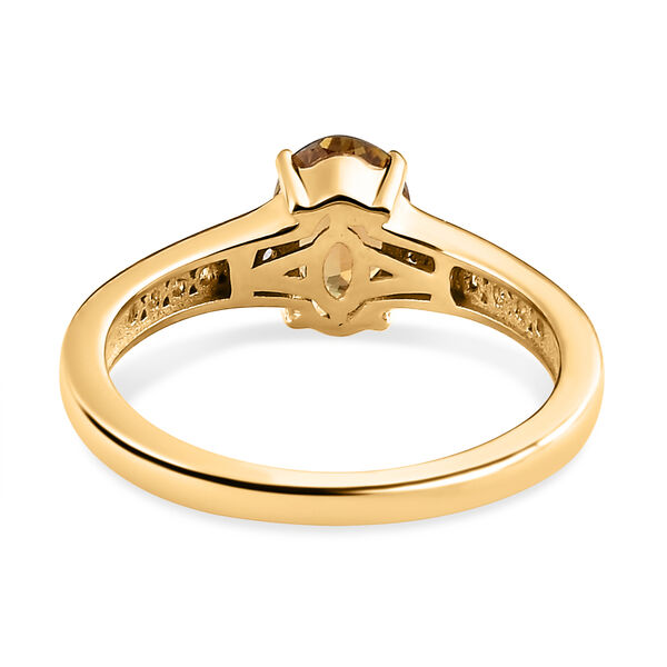 Natürlicher, goldener Tansanit und Zirkon-Ring - 1,22 ct. image number 6