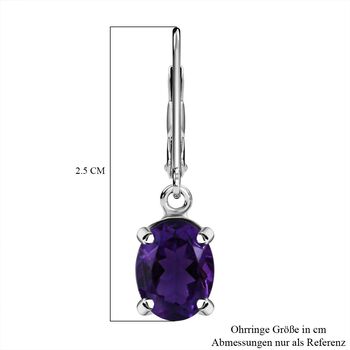 AA Lusaka Amethyst Solit&auml;r Ohrringe - 3,68 ct.