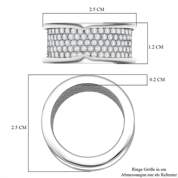 Lustro Stella wei&szlig;er Zirkonia Cluster Ring image number 6