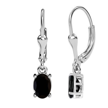 Schwarze Turmalin-Ohrh&auml;nger