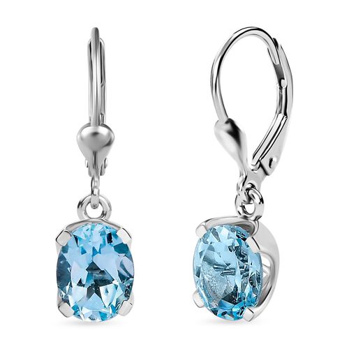 Himmelblaue Topas Ohrringe - 4,27 ct. image number 0