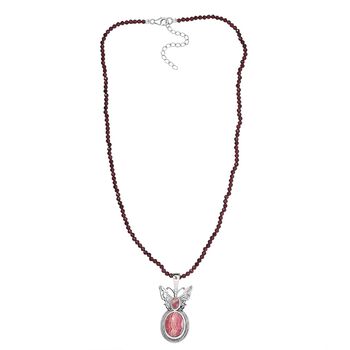 D joy AAA Rhodochrosit Schmuckset 925 Silber rhodiniert ca. 53.14 ct