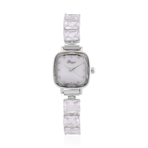 Wei&szlig;er Zirkonia, Kristall Uhren Reiner Edelstahl Standard